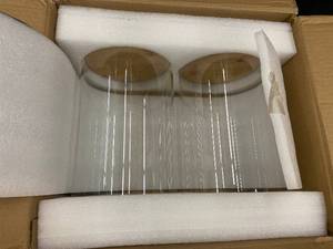 lot 153 image: Set of 2 Lara Maid Glass Jars with Bamboo Lids