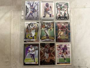 lot 38 image: Lot of 9 Vikings Football Cards