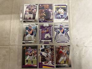 lot 39 image: Lot of 9 Vikings Football Cards