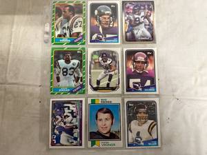 lot 40 image: Lot of 9 Vikings Football Cards