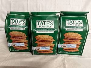 lot 93 image: 3 Bags of Tates Coconut Crisp Cookies
