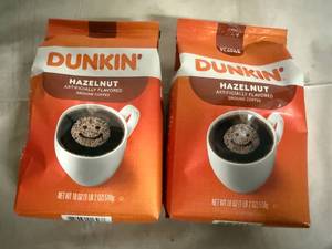 lot 183 image: 2 Bags of Dunkin Hazelnut Ground Coffee