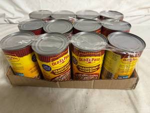 lot 201 image: 12 Cans of Old El Paso Refried Beans