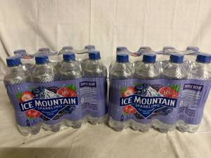 lot 213 image: 2 x 8ct Packs of Ice Mountain Triple Berry Sparkling Water
