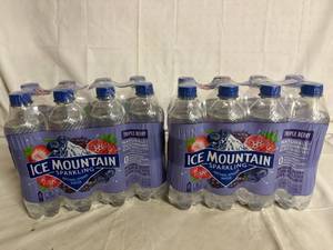 lot 214 image: 2 x 8ct Packs of Ice Mountain Triple Berry Sparkling Water