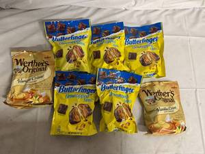 lot 222 image: 5 Bags of Bitterfingers and 2 Bags of Werthers