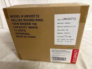 lot 60 image: 12 Universal 1in White Round Ring Binders
