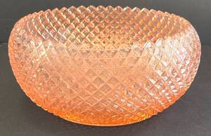 lot 81 image: Pink Cupped Depression Glass Miss America Fruit Bowl