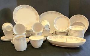 lot 135 image: Franciscan Whitestone Ware Merry Go Round Dinnerware