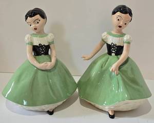 lot 158A image: Pair of Ruby Holland Ceramics Figures