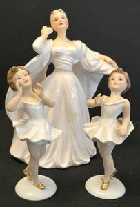 lot 177 image: Vintage Ardalt Artware Figurine  Andrea by Sadek Child Ballerinas