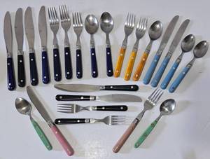 lot 196 image: Kinard by George Oliver Riveted Flatware Selection