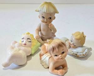 lot 202 image: Selection of Vintage Baby Figurines