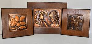 lot 209 image: Vintage Bruce Fox Embossed Wall Art Set