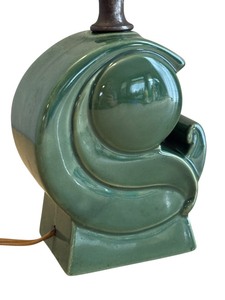lot 28 image: 1920s-30s Swirl Twirl Art Deco Lamp