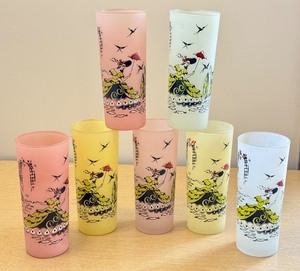lot 38 image: Set of 6 Vintage Libbey Southern Belle Collins Tumblers