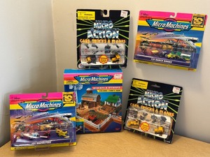 lot 65 image: Collection of 5 Micro Machines Action Sets in Original Packaging