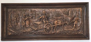 lot 329 image: Vintage Carved Relief Wall Plaque