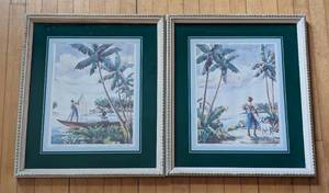lot 214 image: Pair of Framed R.C. Lockhardt Prints