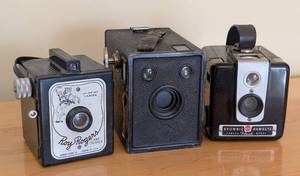 lot 217 image: Three Vintage Box Cameras