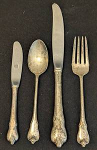 lot 227 image: Partial Wallace Sterling Silver Flatware Set