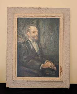 lot 246 image: Vintage Framed Oil Portrait Painting