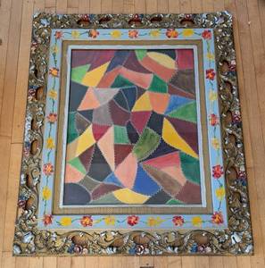 lot 253 image: Unique Framed Mixed Media Painting by J.M. Lucius