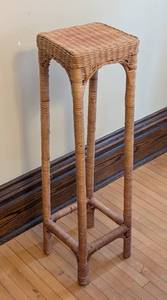 lot 256 image: Decorative Wicker Plant Stand