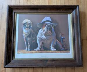 lot 302 image: Bonnie and Clyde Framed Bryan Moon Print