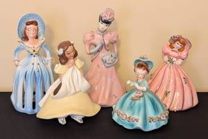 lot 310 image: Vintage Pretty Lady Painted Porcelain Figurines