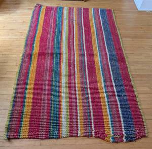 lot 348 image: Woven Rainbow Color Accent Rug
