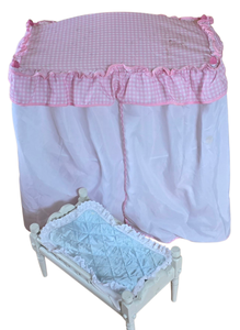 lot 409 image: Metal Canopy Doll Bed & Small Wooden Doll Bed & More