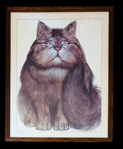 lot 106 image: Vintage The Art Brigade The Fat Cat 1972 Larry Nielson Print