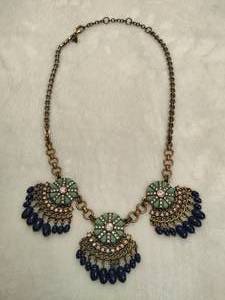 lot 25 image: J Crew Beaded & Rhinestone Statement Necklace