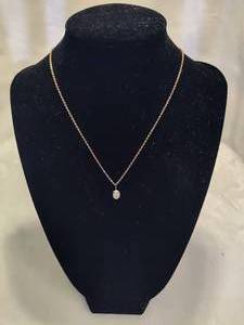 lot 78 image: 120 14K GF Necklace & Opal Pendant