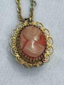 lot 69 image: Andre Rivalle Resin Cameo WatchPendant