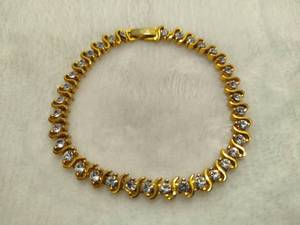 lot 73 image: 24K GP Tennis Bracelet