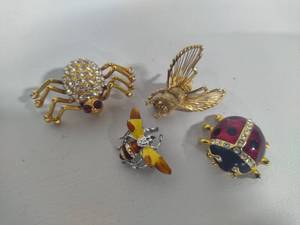 lot 77 image: Bug Brooches