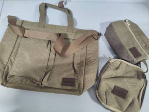 lot 134 image: Bella Russo Travel Toiletry Bags & Shoulder Tote New wTags