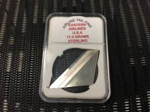 lot 109 image: Eastern Airlines 17.4 Grams Sterling - Commemorative Tail Fin