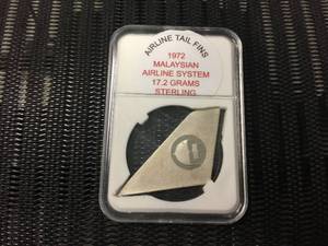 lot 110 image: Malaysian Airlines 17.4 Grams Sterling - Commemorative Tail Fin