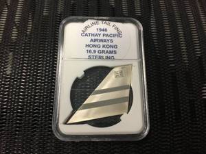 lot 111 image: Cathay Pacific Airways 16.9 Grams Sterling - Commemorative Tail Fin