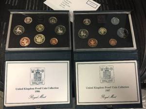 lot 115 image: 1986 & 1987 United Kingdom Proof Coin Collection - Royal Mint