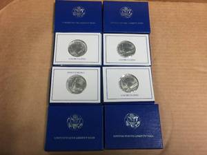 lot 140 image: (4) 1986 Liberty Half Dollar Coin - 100th Birthday