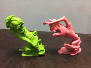 lot 151 image: (2) Vintage Nutty Mads Figures - Louis Marx & Co.