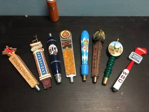 lot 160 image: 8 Fancy Beer Tap Handles