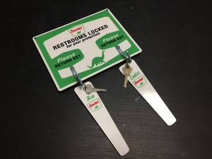 Sinclair Restrooms Sign/Keys - Porcelain/Enamel
