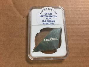 lot 175 image: U.S. Air United States 1939 - 17 Grams Sterling - Tail Fin