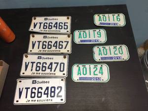 lot 193 image: Smaller ATVBicycle Style - Embossed Metal License Plates