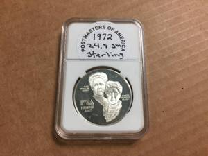 lot 222 image: Postmaster Sterling Commemorative Round 24.8 Grams